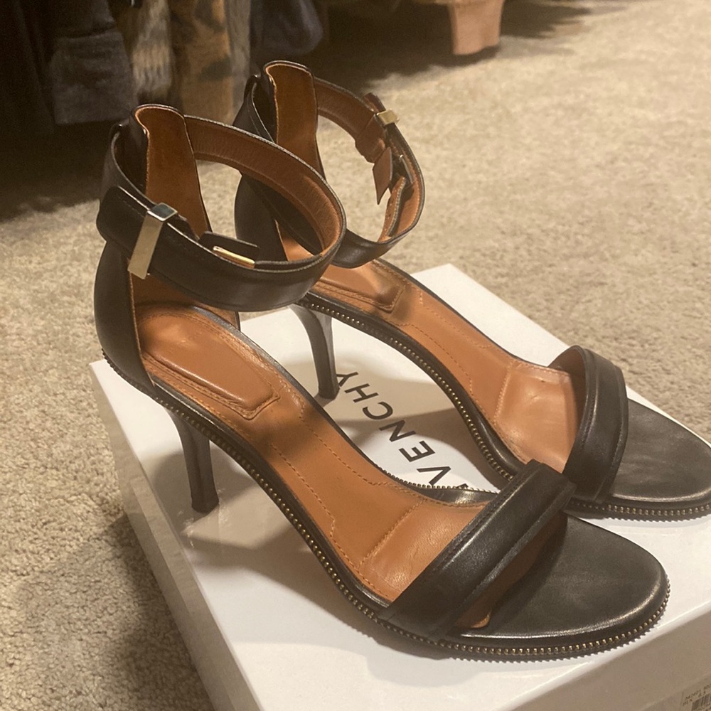 Givenchy ankle strap black sandals